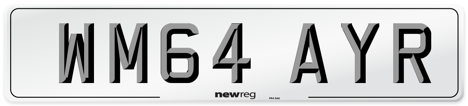 WM64 AYR Number Plate from New Reg